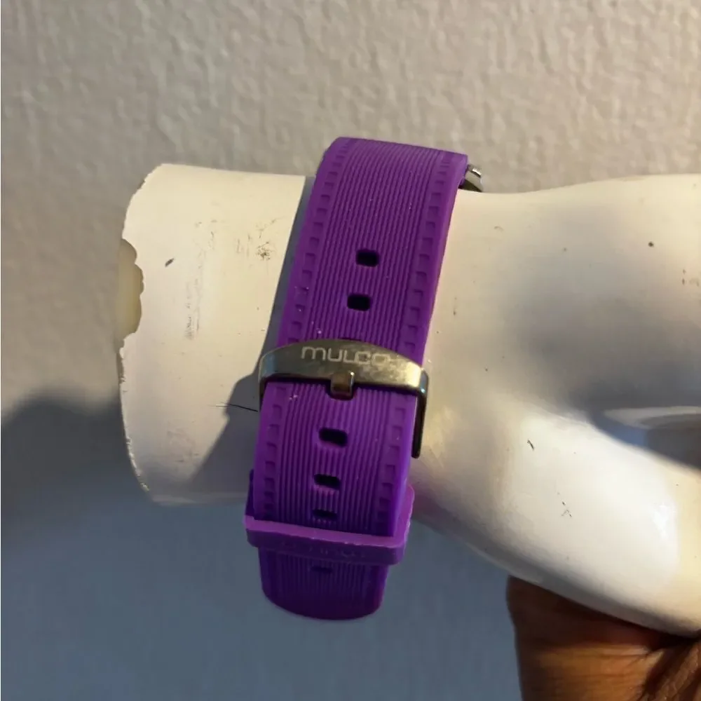 MULCo Unisex timepiece Mwatch 3D Collection A Purple Silicone Quartz Watch